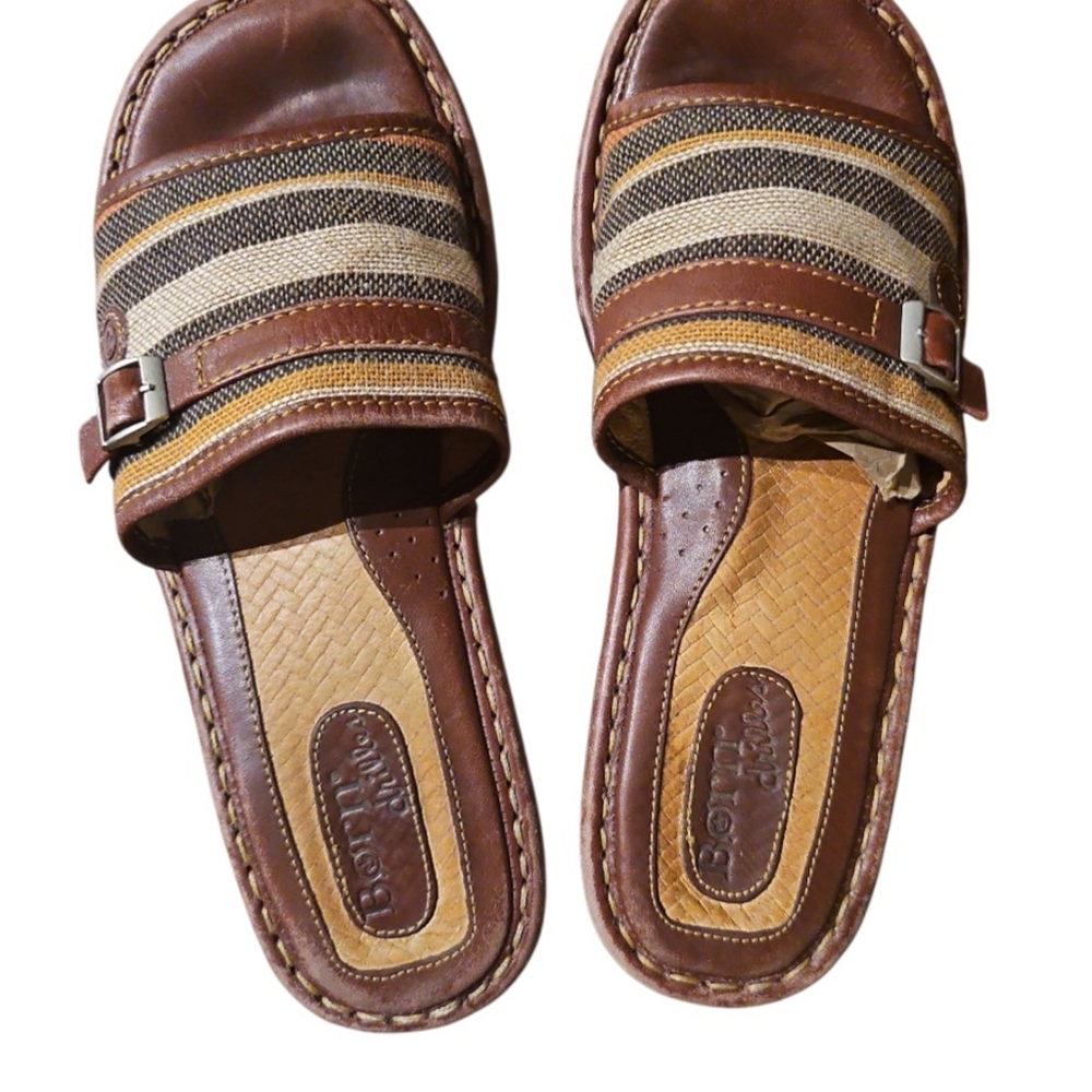 WOMEN'S BORN DRILLES SLIDE ON SANDALS SIZE 7 (38)